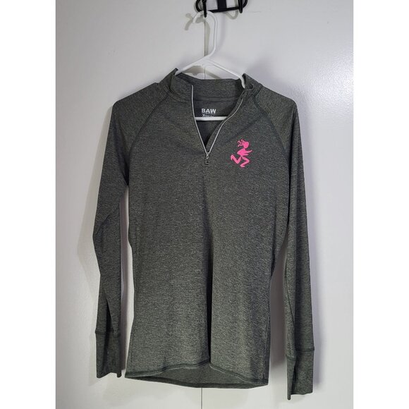 BAW Athletic Running 1/4 Zip Long Sleeve Shirt Top Women's SZ Small Gray XT425H - Picture 2 of 9